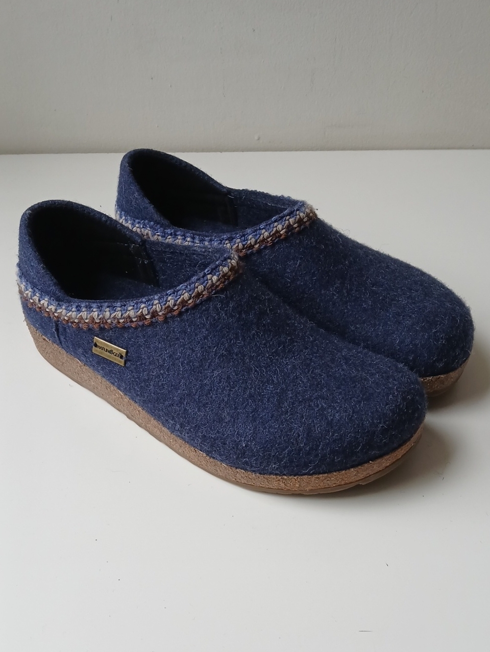 Haflinger Zig Zag Clogs Dark Blue EU41
